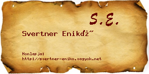 Svertner Enikő névjegykártya